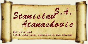 Stanislav Atanasković vizit kartica